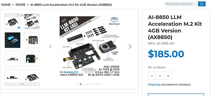 AI-850 LLM Acceleration M.2 Kit Produktseite
