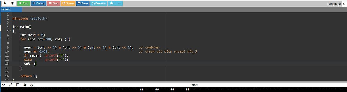 C-Quellcode in einem Editor