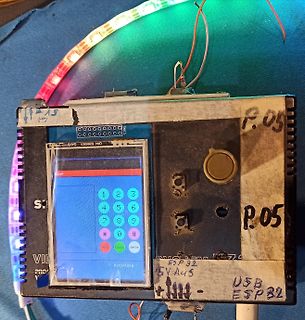 Prototyp eines ESP32-Aufbaus mit Display und Tastatur