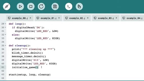Python-Programmcode für Mikrocontroller-Steuerung